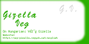 gizella veg business card